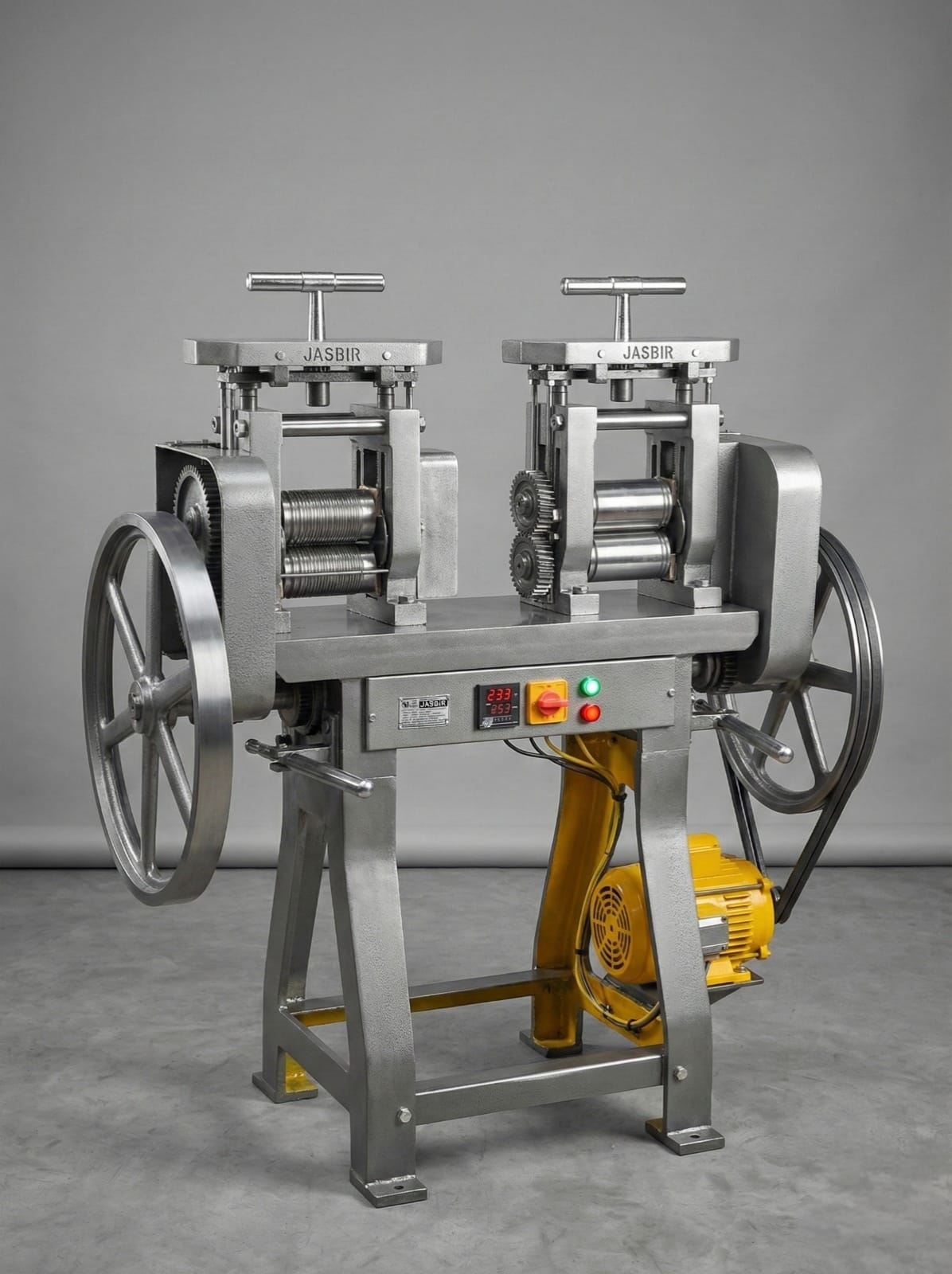 Industrial heavy machinery double roller mill for jewellery production